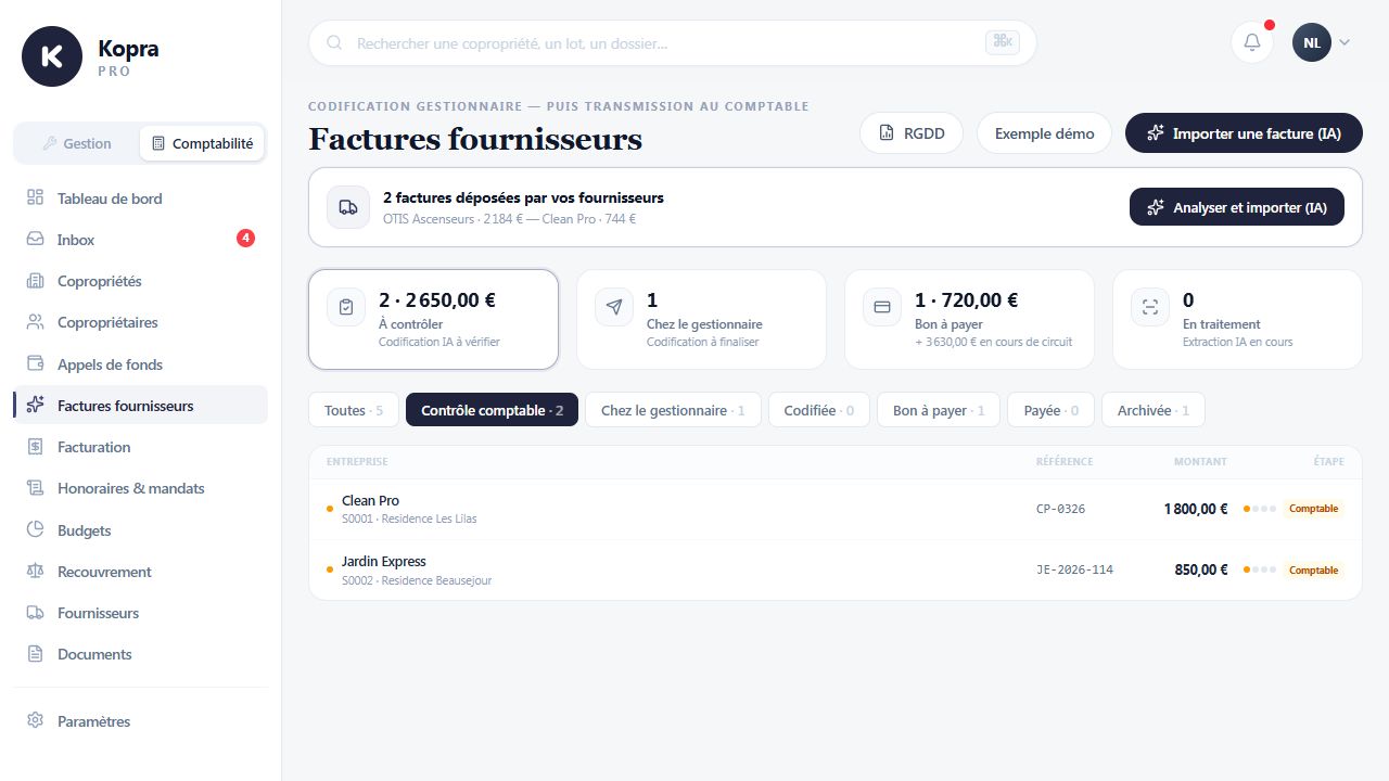Factures fournisseurs